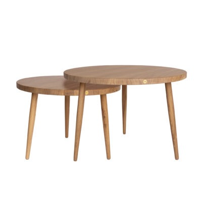 Hera | Sofabord | Egetræ | Sæt af 2 (M/L) - Billede 2