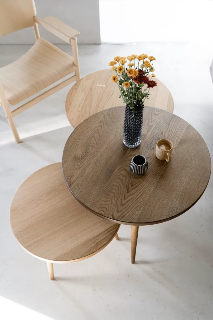Hera Sofabord Egetræ Sæt af 2 (M/L)
