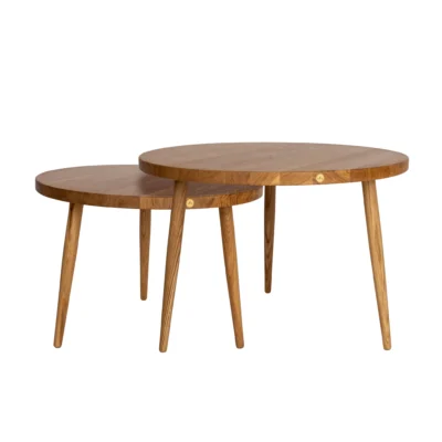 Hera | Sofabord | Egetræ | Sæt af 2 (M/L)